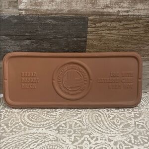 Longaberger Pottery Bread Basket Brick Warmer Dishwasher Microwave Freezer‎ Safe